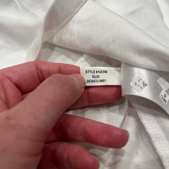 NWT Madewell Cinched Crewneck Tank Sz L White Casual Basic - Picture 6 of 8